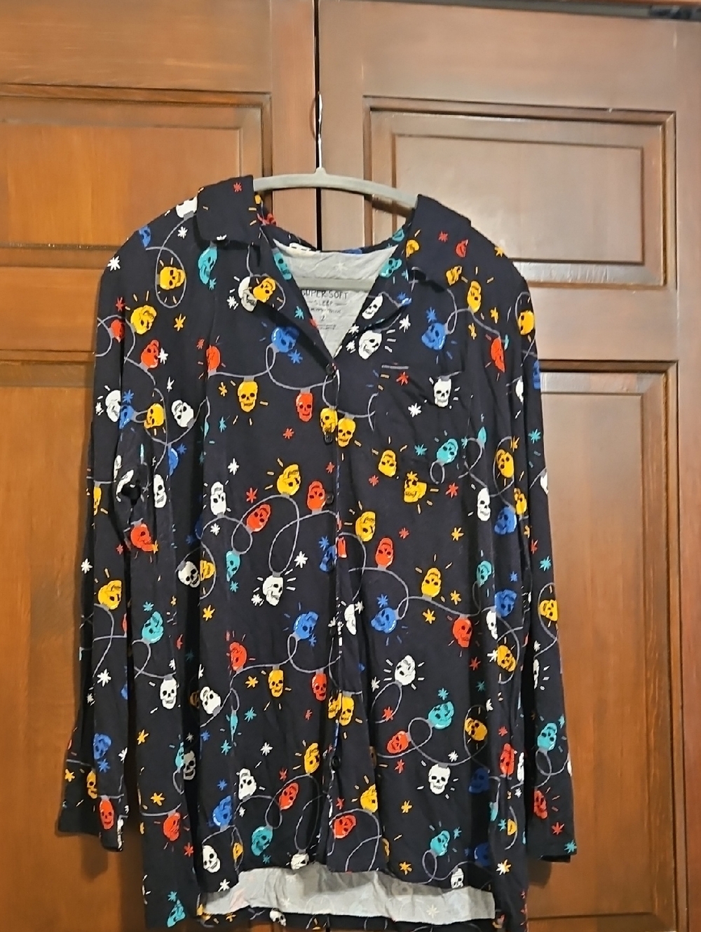 Torrid Christmas Skull Pajama Top